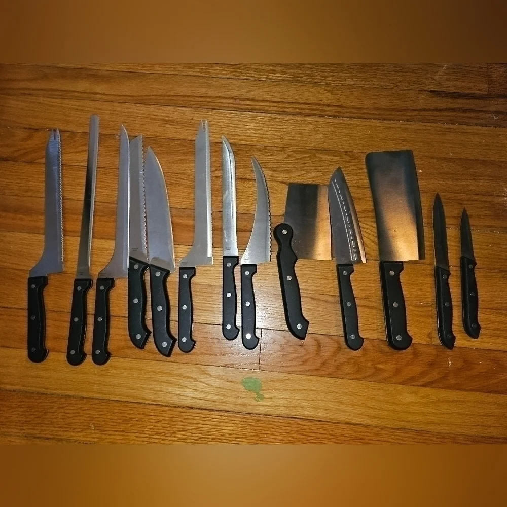 Ronco Six Star 13 Piece Knife Set 1-11, 13,14 Steak Knives